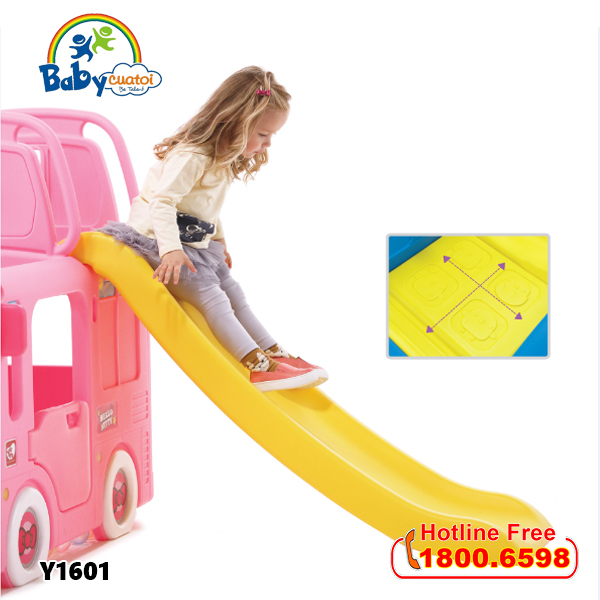 Cầu trượt bể bóng Hàn Quốc xe Bus Hello Kitty 3 trong 1 Y1601_4