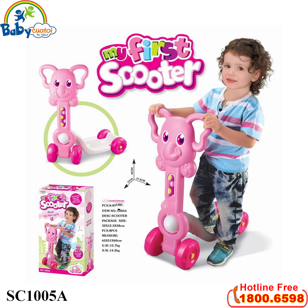 Xe Scooter voi con đáng yêu hồng SC1005A
