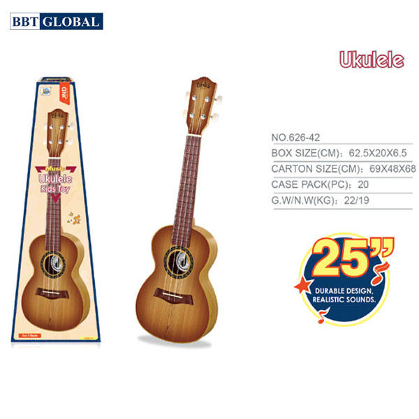 Đồ chơi đàn âm nhạc Ukulele cỡ 65cm cho bé 626-42