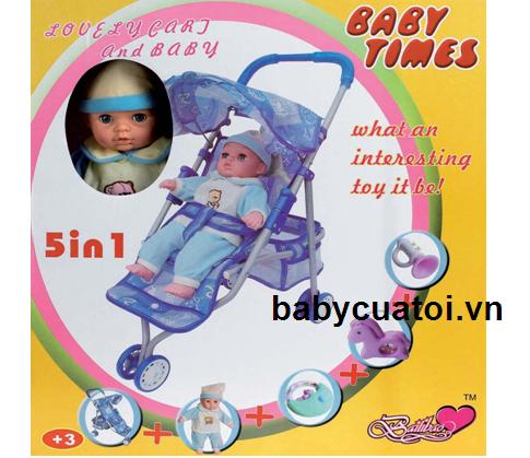 Đồ chơi búp bê xe đẩy nhỏ BBT Global 2706