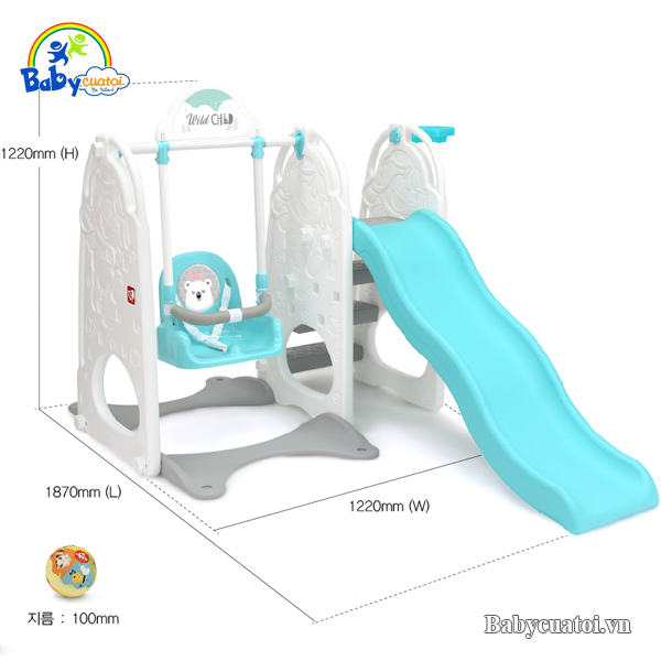 Cầu trượt xích đu Hàn Quốc 4 trong 1 Y1733
