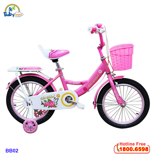 Xe đạp trẻ em màu hồng BBT Global BB02H
