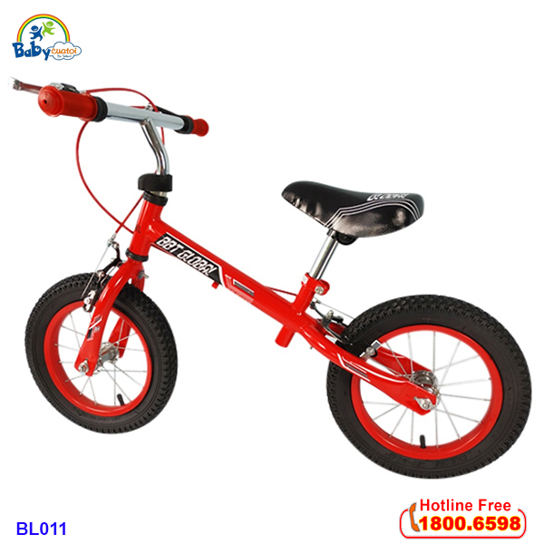 Xe cân bằng cho bé 2 bánh hơi tay phanh màu đỏ BL011D