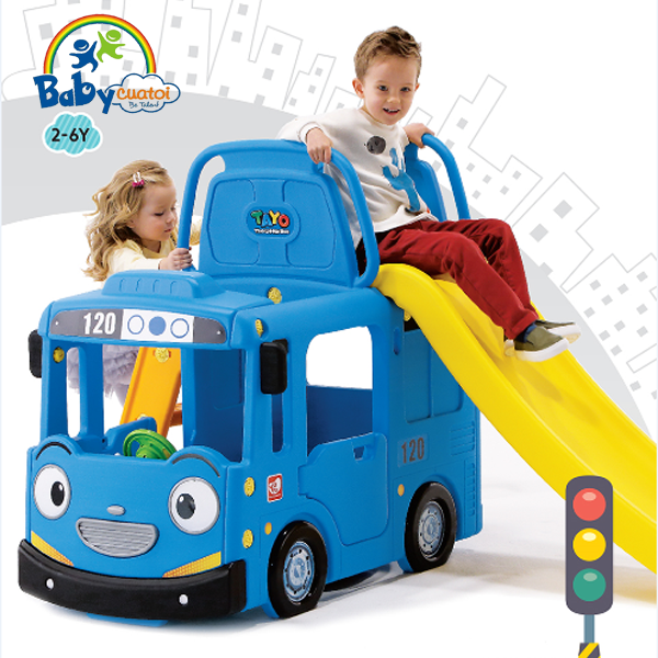 Mẫu cầu trượt xe bus thiết kế dễ thương và bắt mắt