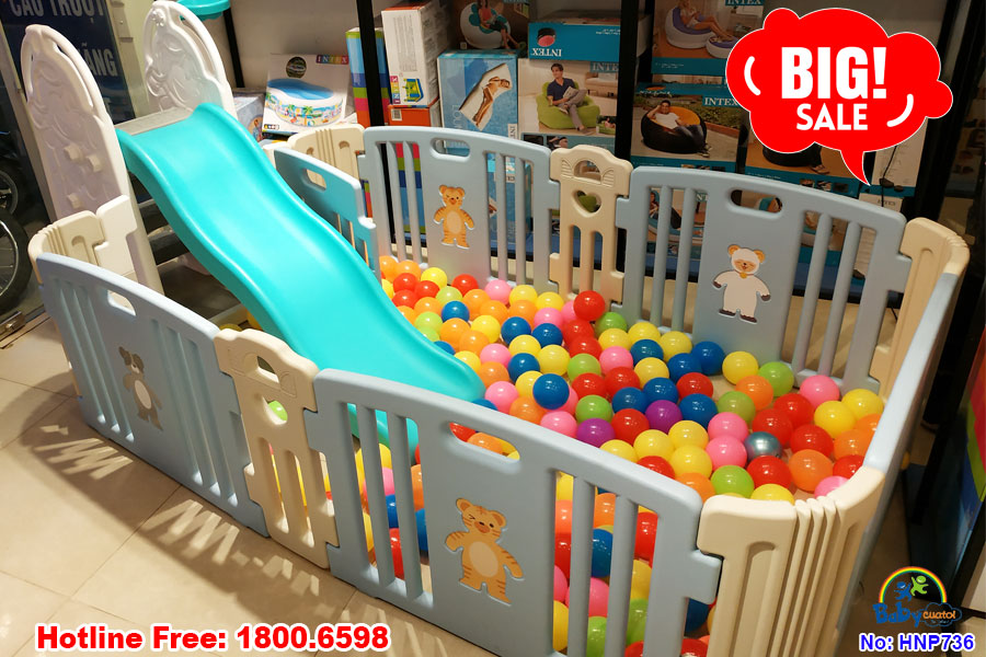 Quây cũi nhựa Hàn Quốc cho bé HNP736M
