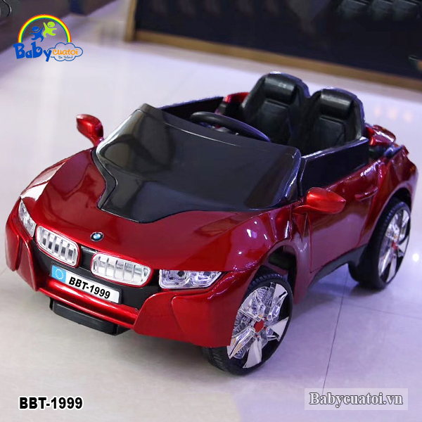 Ô tô điện trẻ em kiểu dáng BMW 2 động cơ đỏ BBT-1999D