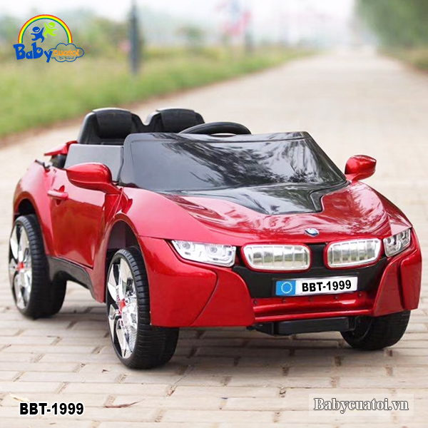 Ô tô điện trẻ em kiểu dáng BMW 2 động cơ đỏ BBT-1999D