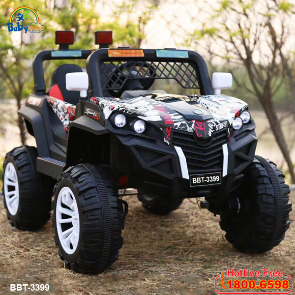 Xe ô tô điện trẻ em địa hình BBT-3399 màu trắng