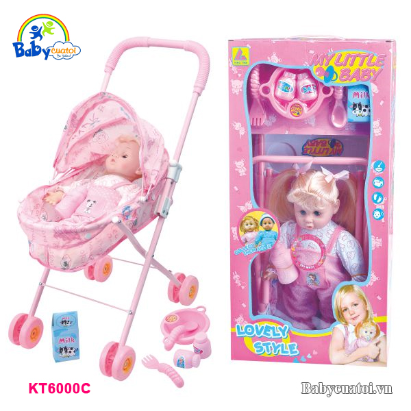 Đồ chơi búp bê xe đẩy cao cấp KT6000C