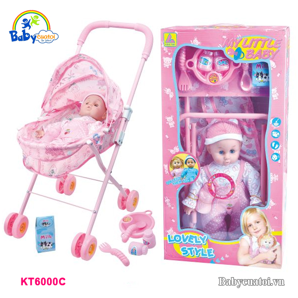 Đồ chơi búp bê xe đẩy cao cấp KT6000C