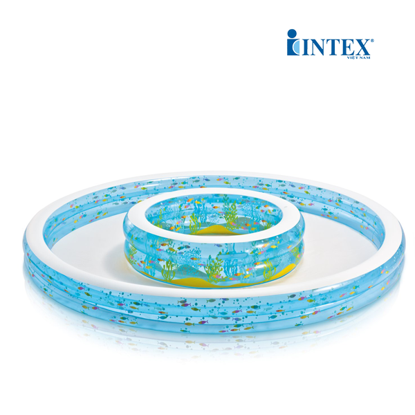 Bể bơi phao Intex 2 vòng có vòi phun mưa 57143