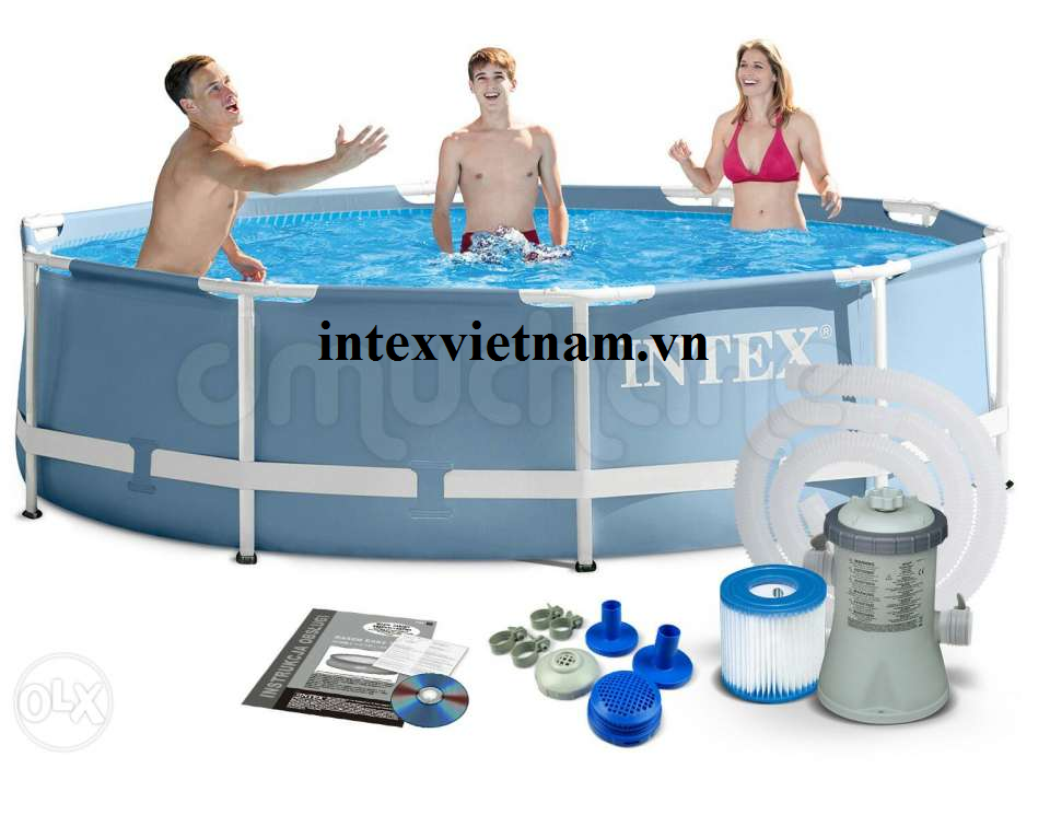 Vỏ bể kim loại chữ nhật tròn ĐK 305cm  INTEX 10615
