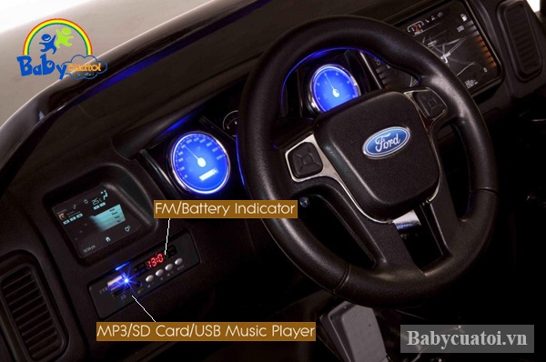 Ô tô điện FORD RANGER bản quyền xanh phun sơn FORD-XCC-12