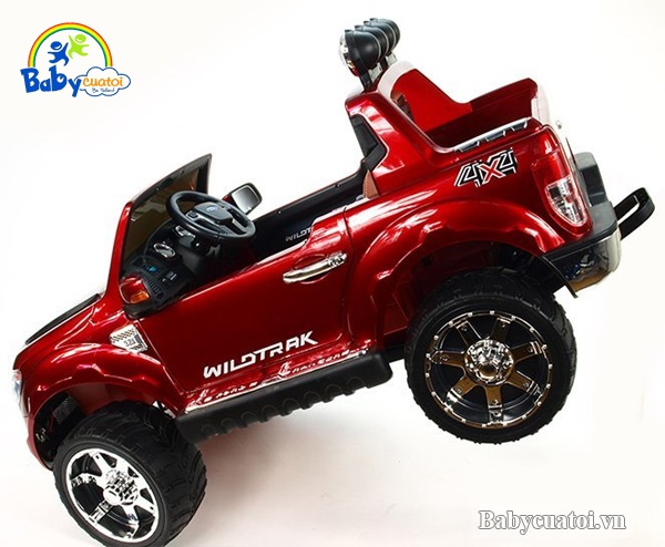 Ô tô điện trẻ emFORD RANGER bản quyền đỏ mận phun sơn FORD-DCC