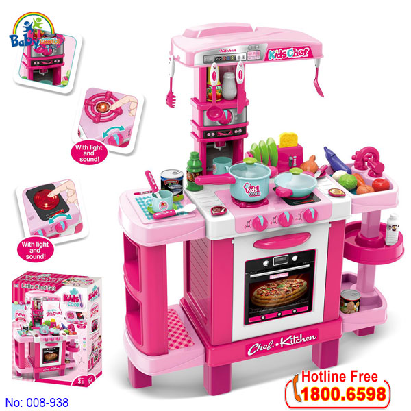 Đồ chơi nấu ăn cỡ lớn có máy hút mùi cho bé 008-938