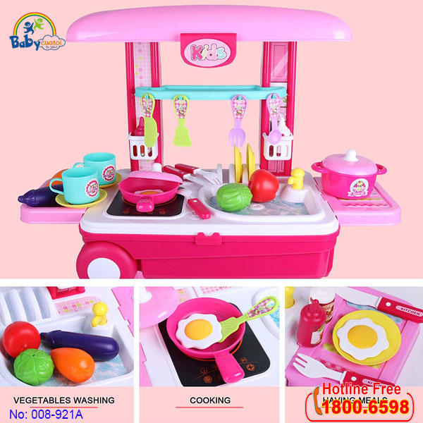 Đồ chơi nấu ăn vali kéo cho bé 008-921A