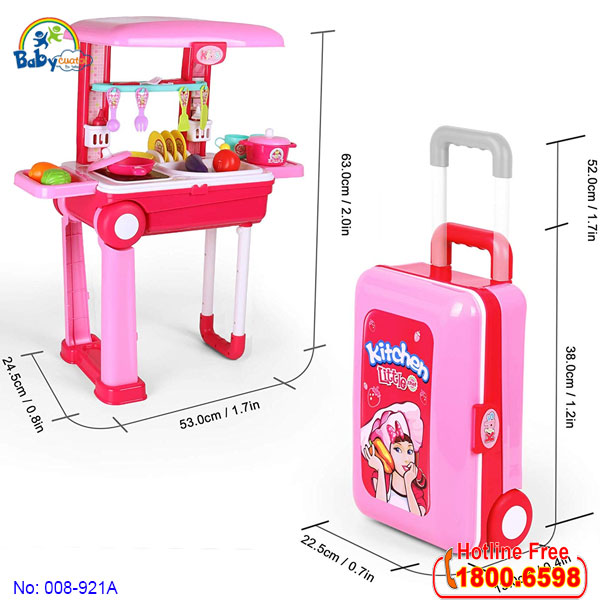 Đồ chơi nấu ăn vali kéo cho bé 008-921A