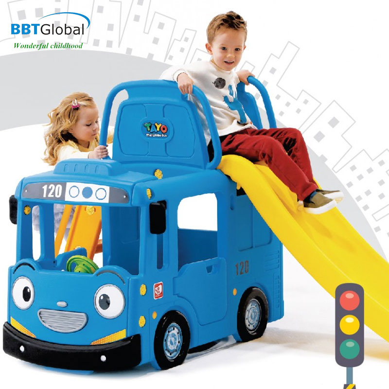 Bể bóng cầu trượt Hàn Quốc xe Bus Tayo 3 trong 1 Y1543