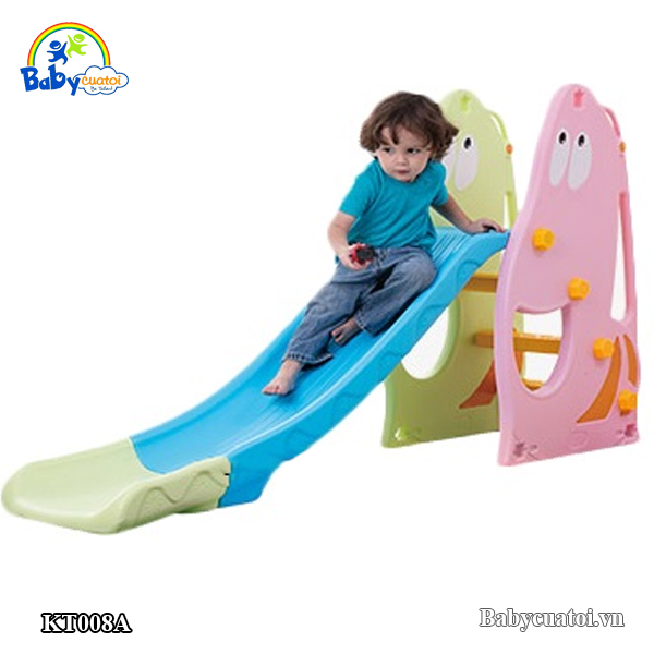 Cầu trượt chú sâu Vsuch máng dài có bóng rổ KT008A