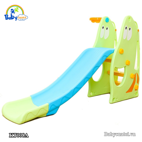 Cầu trượt chú sâu Vsuch máng dài có bóng rổ KT008A-xl