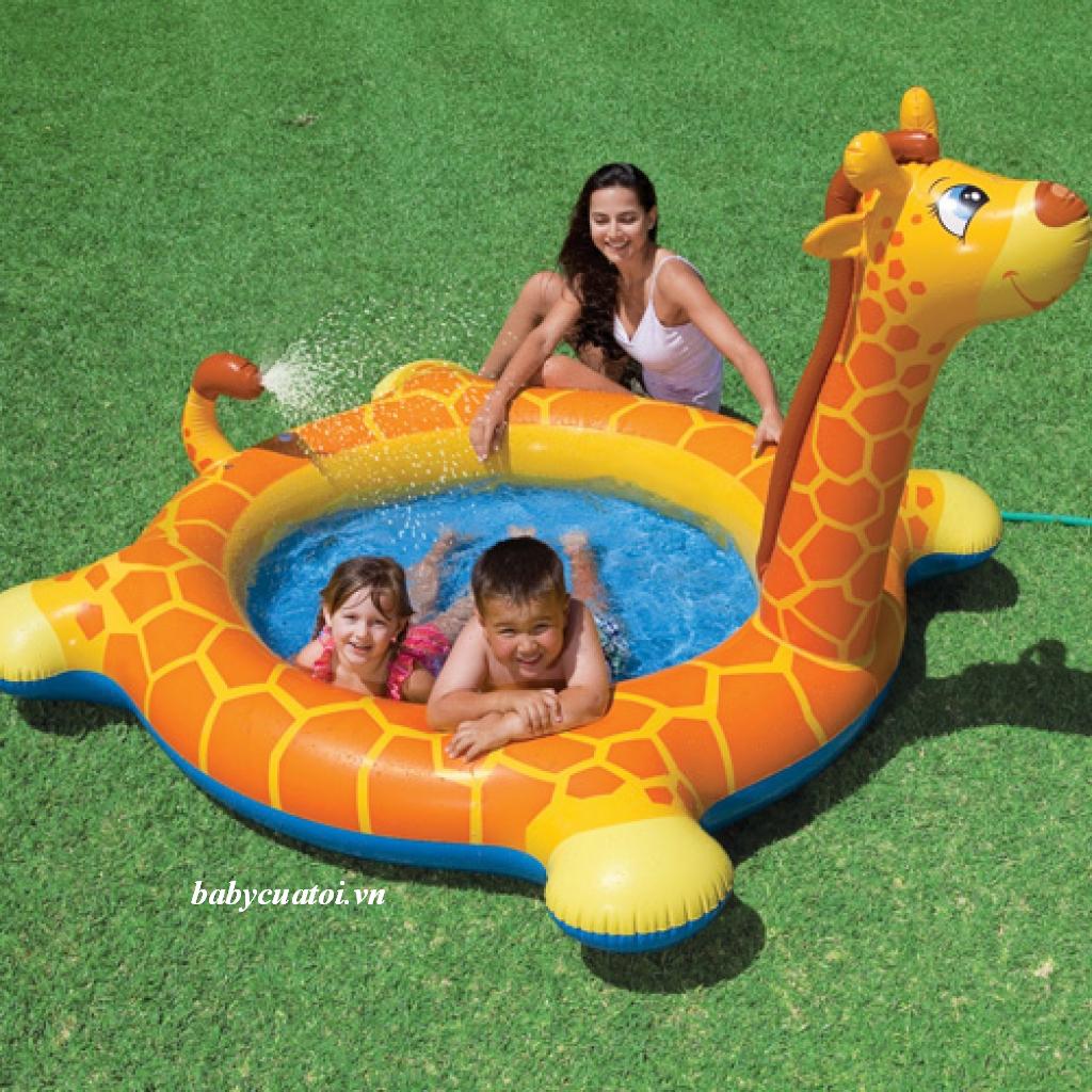 Bể bơi phao hươu cao cổ có vòi phun mưa INTEX 57434