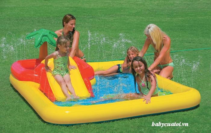 Bể bơi phao cầu trượt INTEX 57454