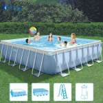 Bể bơi lắp ghép khung kim loại chịu lực vuông 4m27 INTEX 26764