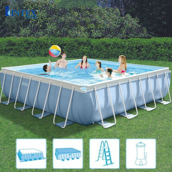 Bể bơi lắp ghép khung kim loại chịu lực vuông 4m27 INTEX 26764