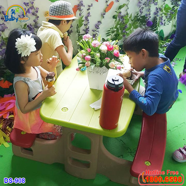 Bộ bàn ghế đôi Hàn Quốc cho bé DS-908