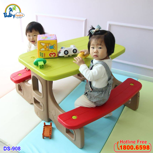 Bộ bàn ghế đôi Hàn Quốc cho bé DS-908
