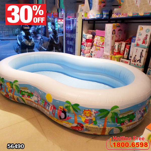 Bể bơi phao bãi biển xanh 2m62 INTEX 56490 (262*160cm)