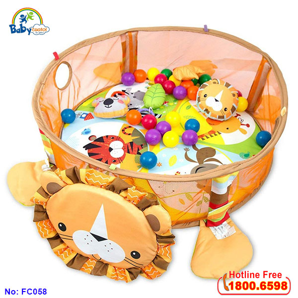 Thảm chơi hình sư tử kết hợp đồ chơi cho bé FC058