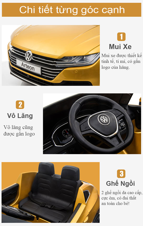 Xe ô tô điện trẻ em bản quyền Volkswagen Arteon