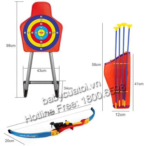 Đồ chơi thể thao bắn cung có bia đứng 35881D