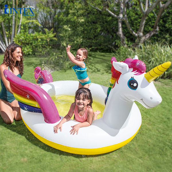 Hồ bơi phao ngựa thần có vòi phun mưa INTEX 57441 (272*193cm)