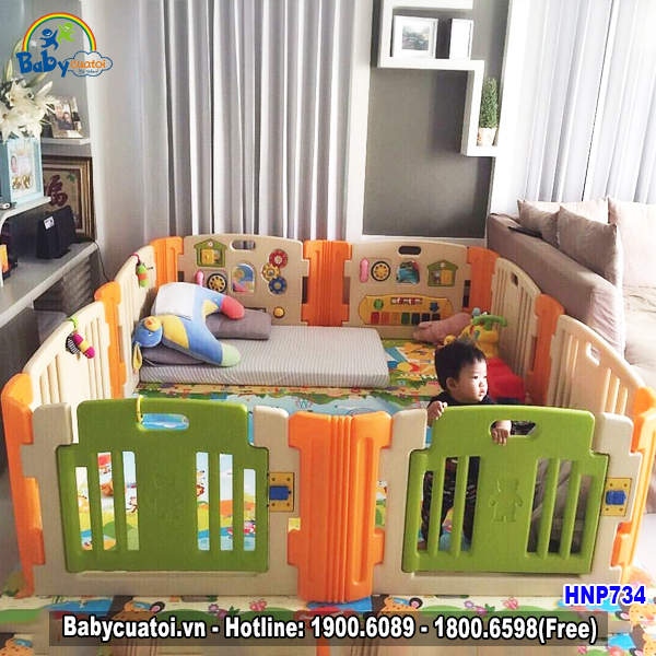 Quây cũi nhựa Hàn Quốc cho bé HNP736M