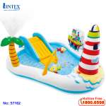 Bể bơi phao cầu trượt có cần câu cá intex 57162