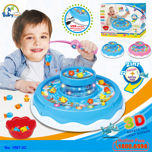Đồ chơi câu cá 2 tầng 3D có nhạc 1567-3c