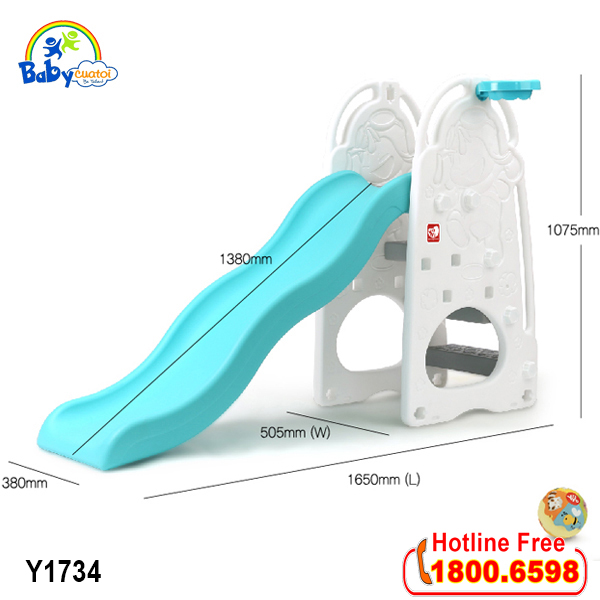 Cầu trượt Hàn Quốc có ném bóng rổ Y1734_4
