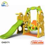 Cầu trượt xích đu Khủng Long Hàn Quốc 4 trong 1 CHD171