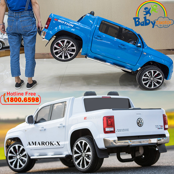Ô tô điện bản quyền Volkswagen Amarok màu xanh