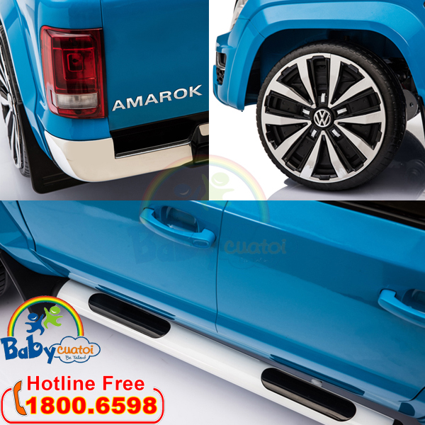 Ô tô điện bản quyền Volkswagen Amarok màu xanh