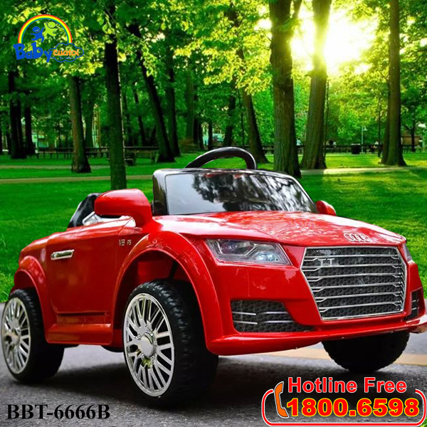 Ô tô điện trẻ em Audi siêu HOT 2 động cơ đỏ BBT-6666B-3