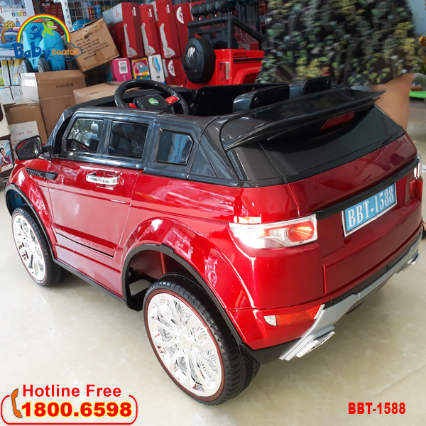 Xe ô tô điện trẻ em Land Rover 1588 màu đỏ