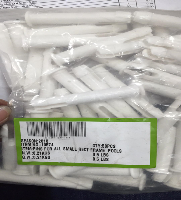 Phụ kiện INTEX - chốt dài cho bể kim loại chữ nhật 28270, 28271, 28272, 28273 10574