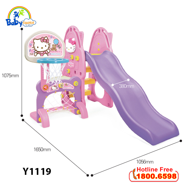 Cầu trượt Hàn Quốc cho bé Hello Kitty 4 trong 1 Y1119_2