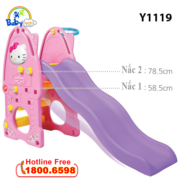 Cầu trượt Hàn Quốc cho bé Hello Kitty 4 trong 1 Y1119_4