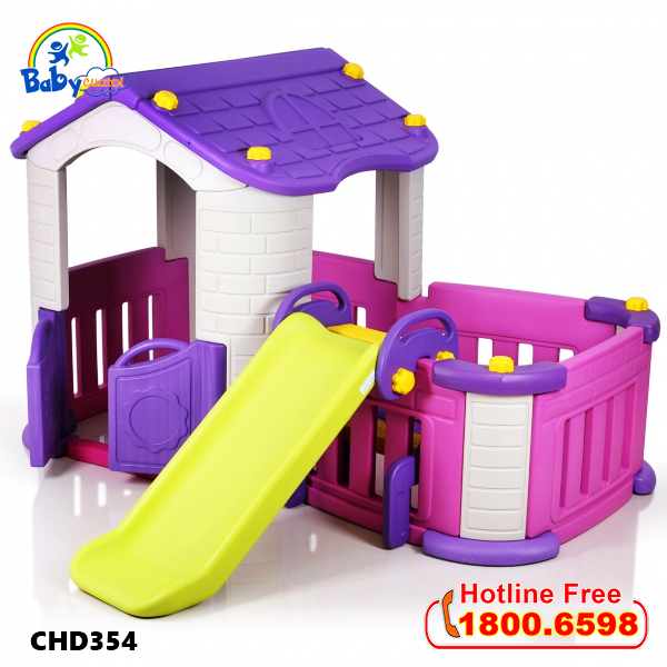 Nhà chơi cầu trượt bể bóng Hàn Quốc CHD354_1