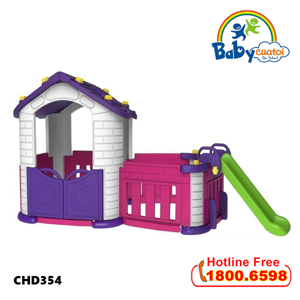 Nhà chơi cầu trượt bể bóng Hàn Quốc CHD354_2