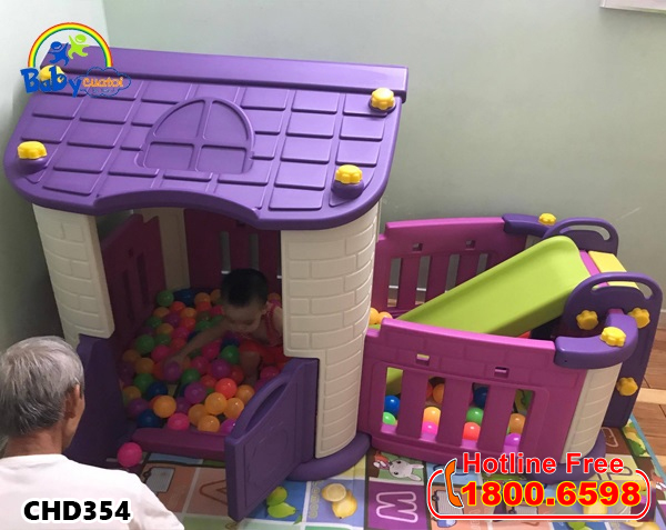 Nhà chơi cầu trượt bể bóng Hàn Quốc CHD354_5